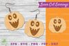 Pumpkin Face Laser Cut Earrings Clipart Bundle