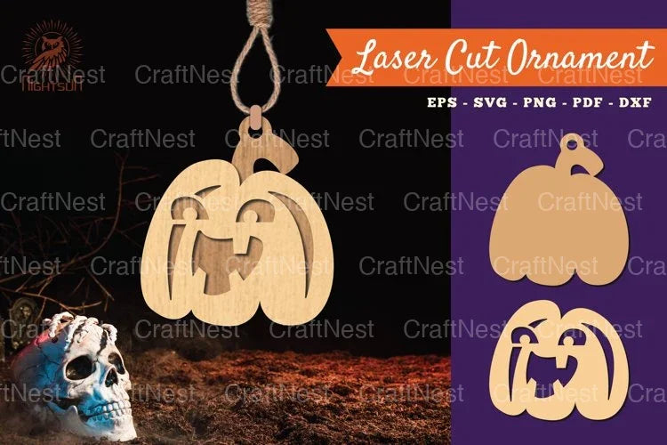 Pumpkin Halloween Ornament SVG Bundle - CraftNest - Digital Crafting and Art