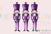 Purple Glitter Nutcracker Friends Clipart Bundle