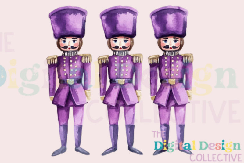 Purple Glitter Nutcracker Friends Clipart Bundle - CraftNest - Digital Crafting and Art