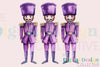 Purple Glitter Nutcracker Friends Clipart Bundle