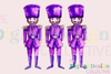 Purple Glitter Nutcracker Friends Clipart Bundle