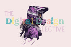 Purple Motocross Woman Clipart Bundle - CraftNest - Digital Crafting and Art