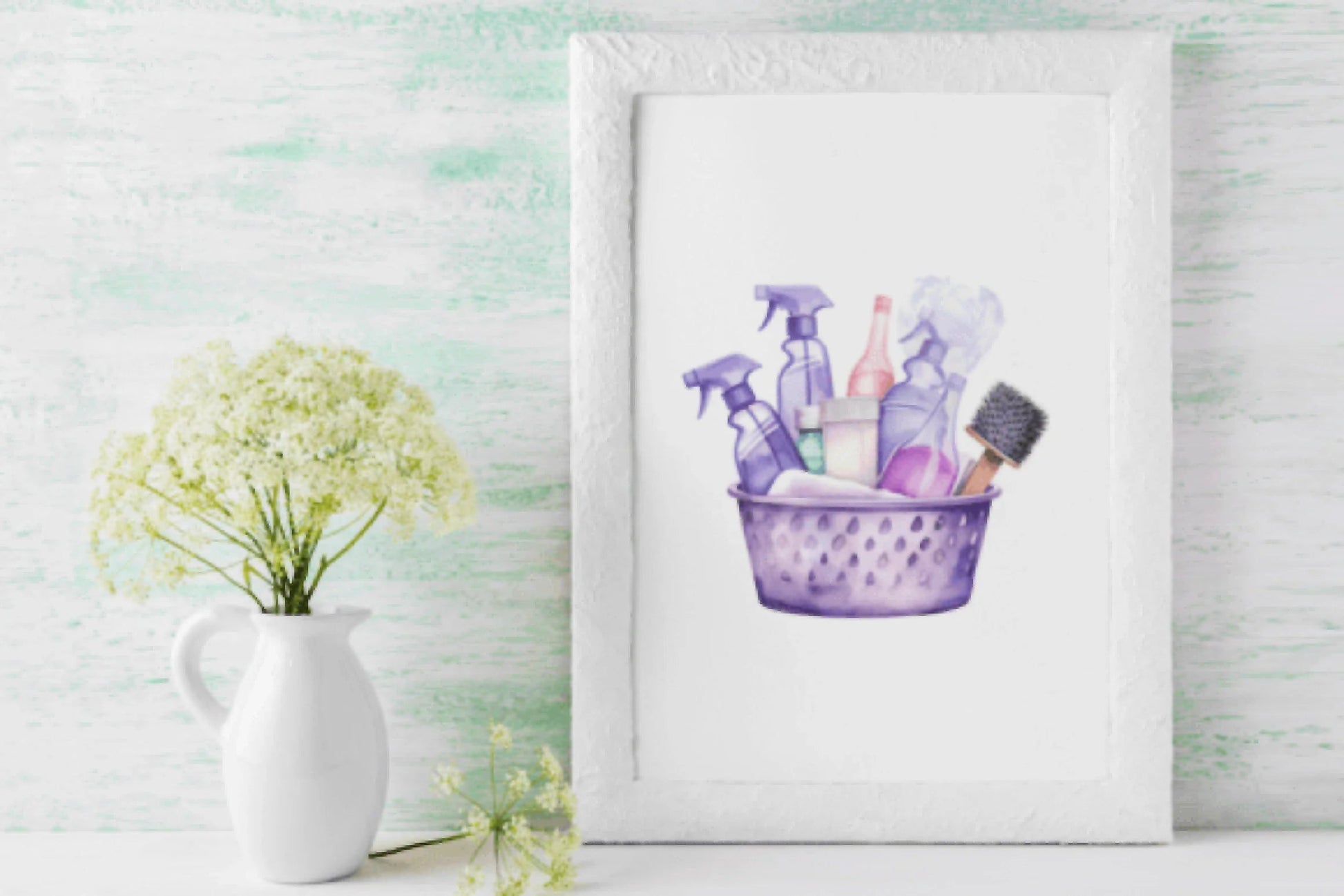 Purple Cleaning Clipart Bundle - CraftNest - Digital Crafting and Art
