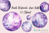 Vibrant Purple Disco Balls Clipart Bundle