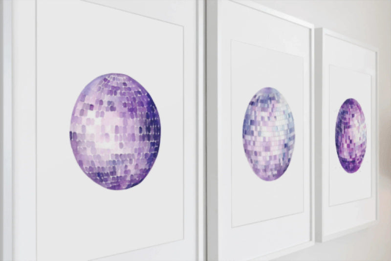 Vibrant Purple Disco Balls Clipart Bundle - CraftNest - Digital Crafting and Art