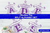 Purple Christmas Tree Split Alphabet SVG Bundle