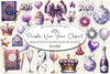 Purple New Year 2026 Clipart Bundle