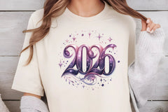 Purple New Year 2026 Clipart Bundle - CraftNest - Digital Crafting and Art
