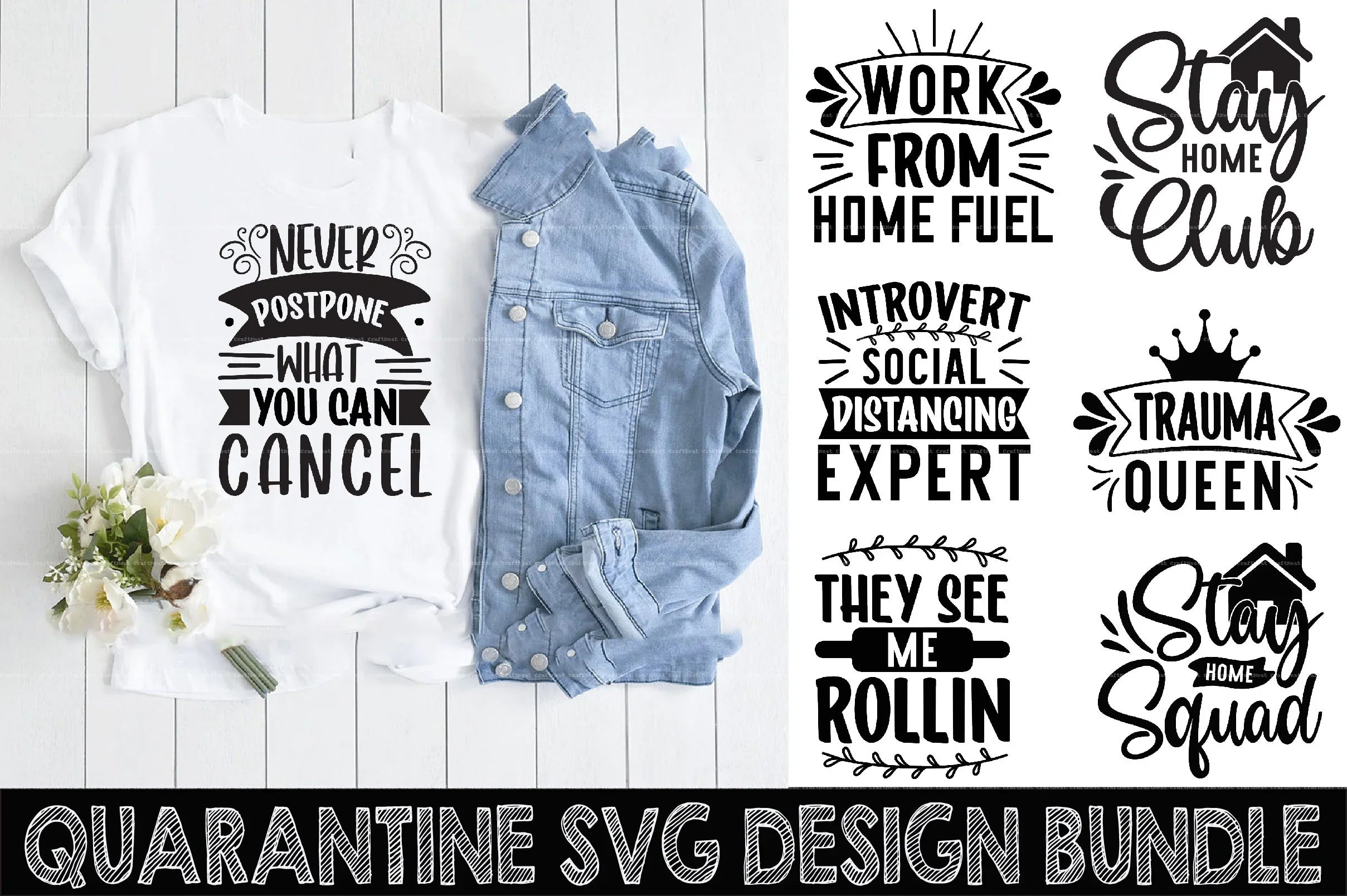 Quarantine Design SVG Bundle - CraftNest - Digital Crafting and Art