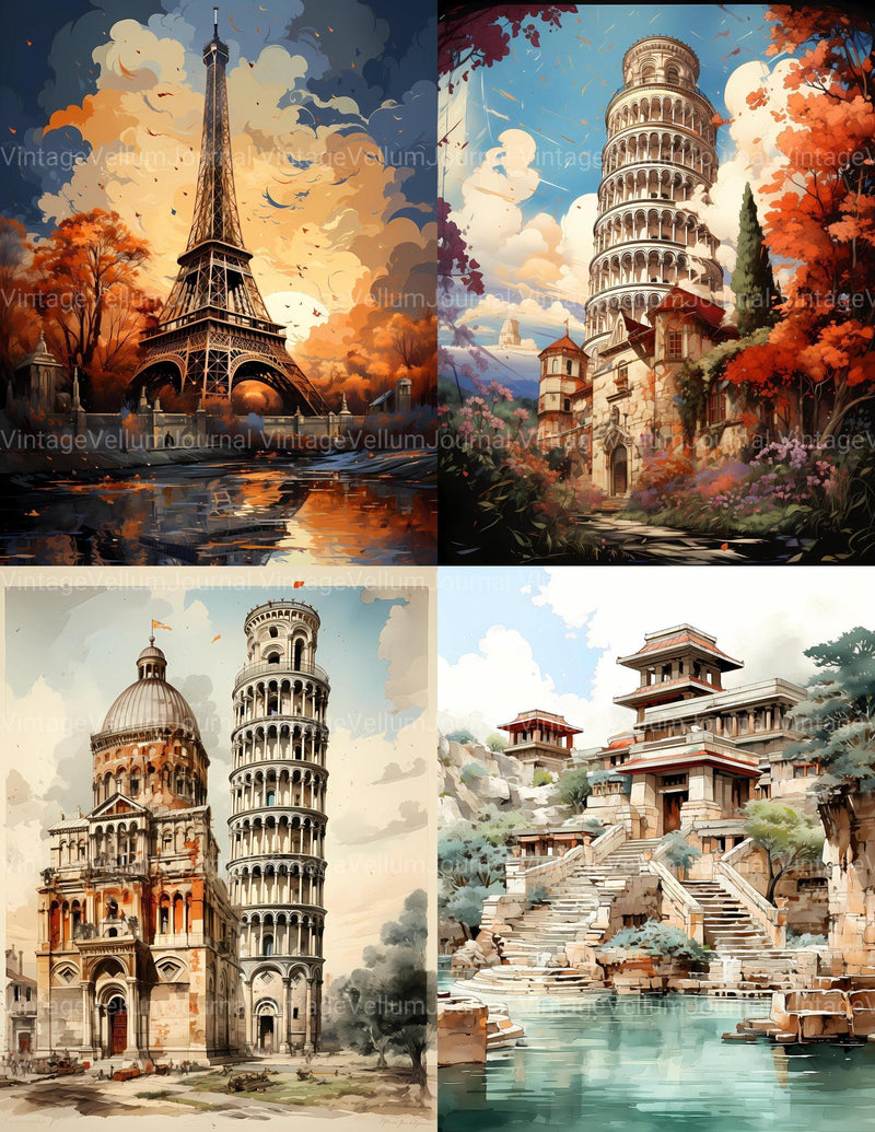 Historical Wonders Junk Journal Pages - CraftNest