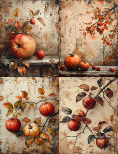 Autumn Apple Junk Journal Pages - CraftNest - Digital Crafting and Art