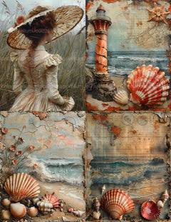 Beachcombing Junk Journal Pages - CraftNest - Digital Crafting and Art