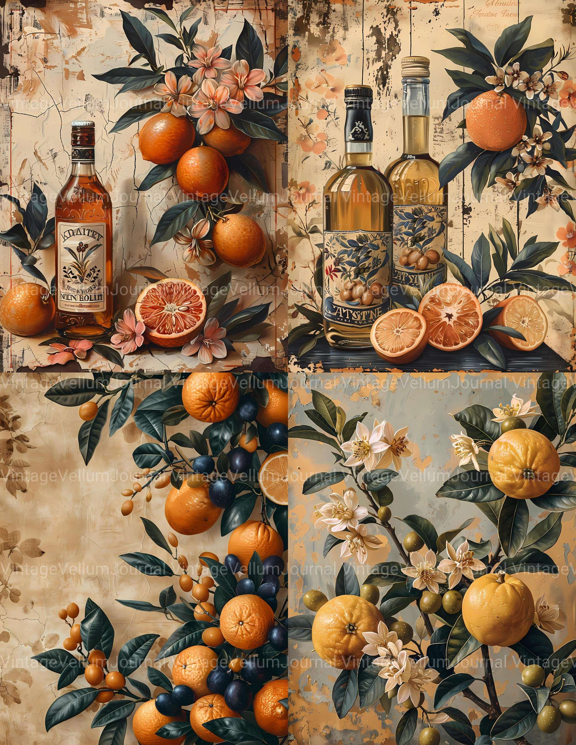 Mediterranean Citrus Junk Journal Pages - CraftNest - Digital Crafting and Art