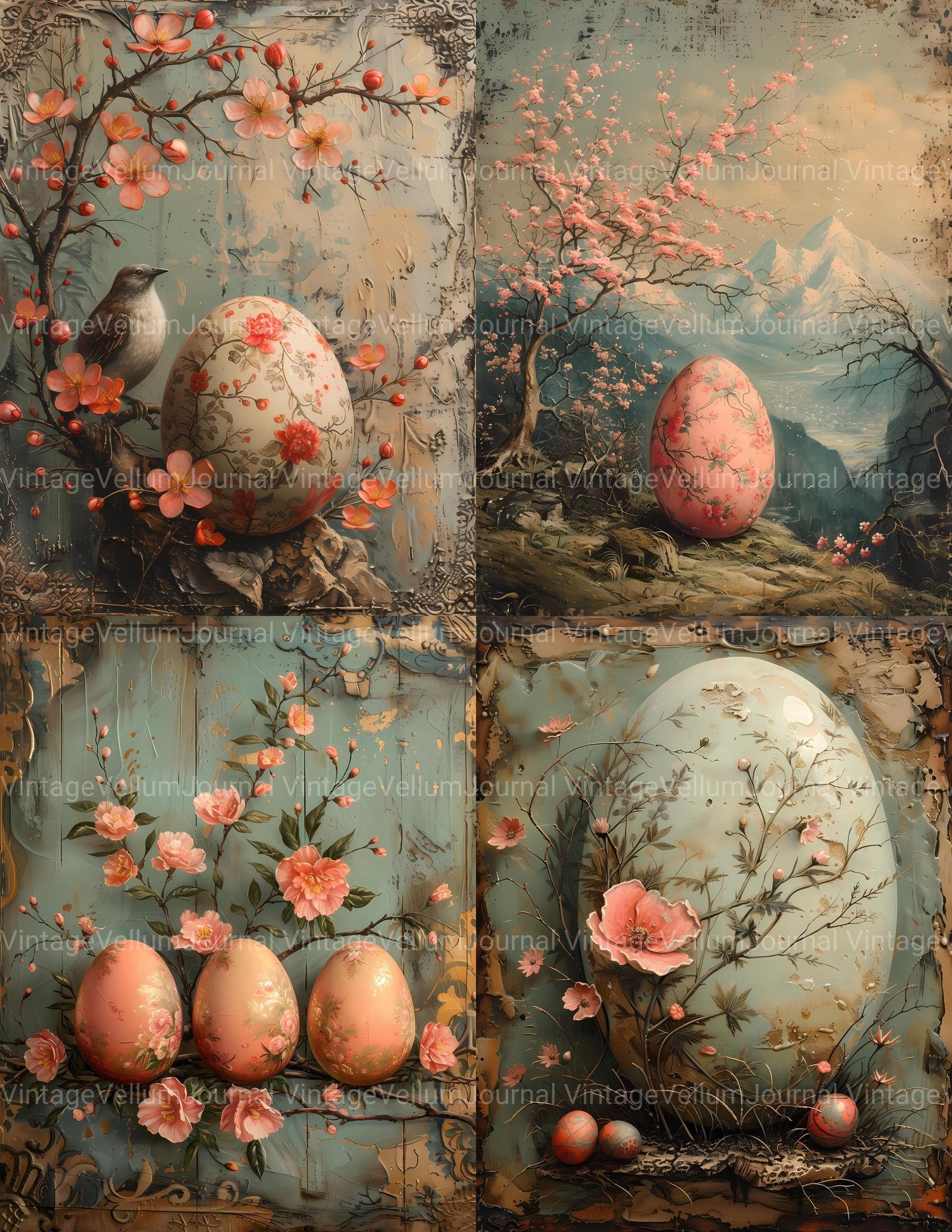 Eclectic Easter Junk Journal Pages - CraftNest
