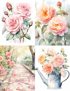 Garden Roses Junk Journal Pages - CraftNest
