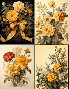 Butter Yellow Junk Journal Pages - CraftNest