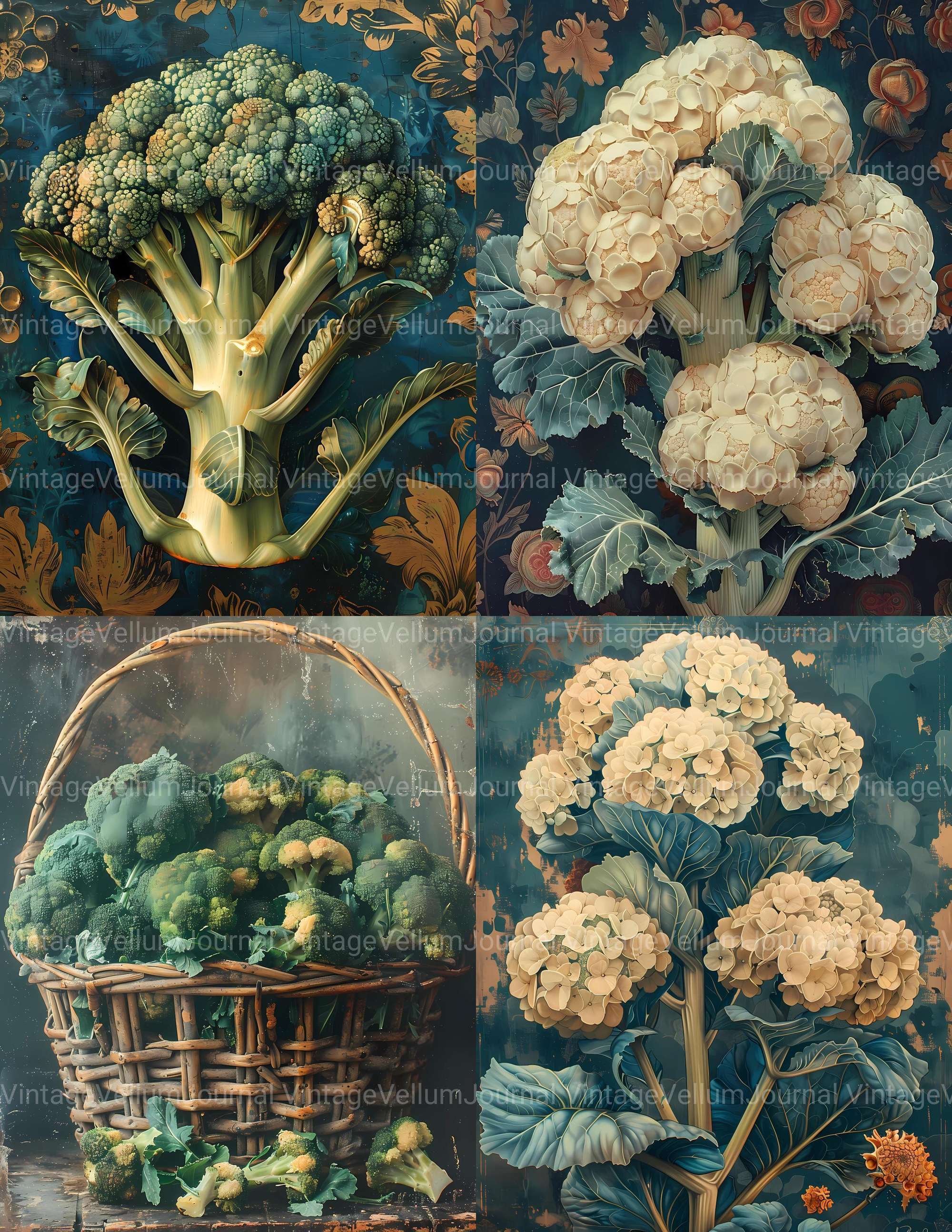 Broccoli Junk Journal Pages - CraftNest - Digital Crafting and Art
