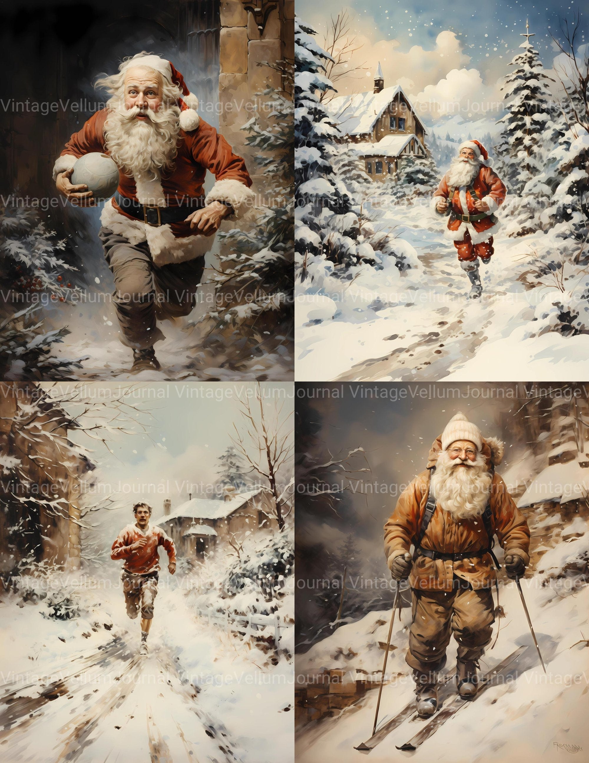 Sporty Christmas Junk Journal Pages - CraftNest