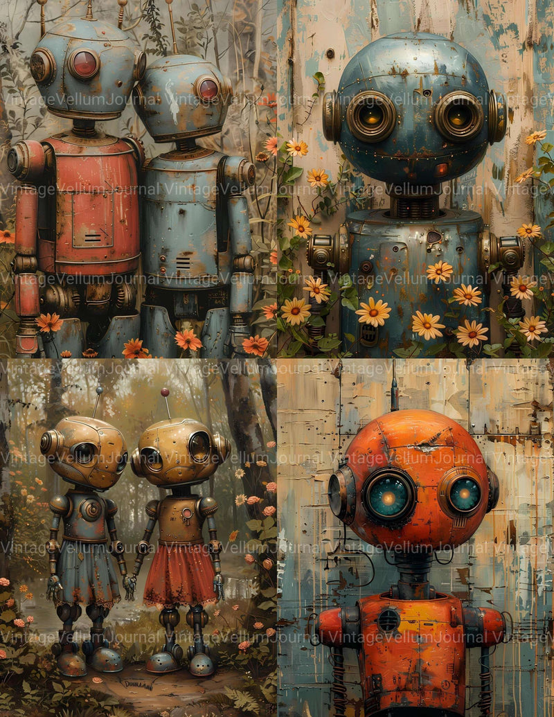 Roboter Summer Junk Journal Pages - CraftNest - Digital Crafting and Art
