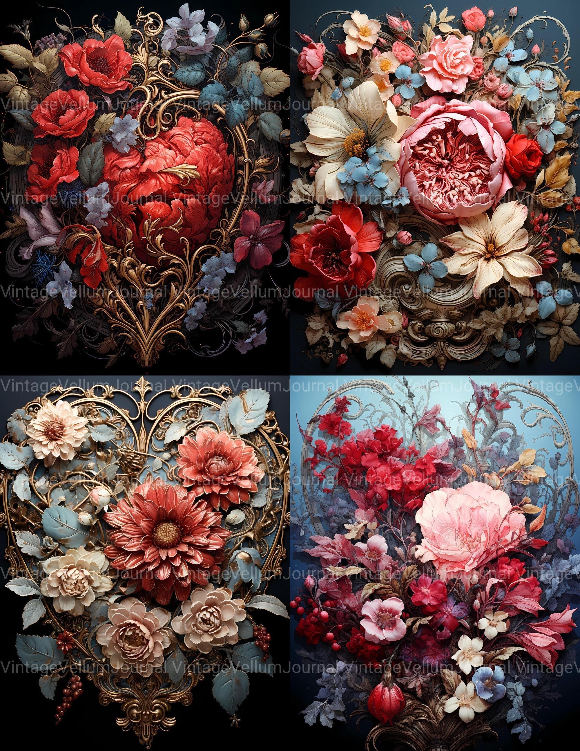Vintage Valentine's Day Junk Journal Pages - CraftNest