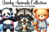 Quirky Animals Clipart Collection Bundle