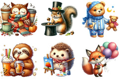 Quirky Animals Clipart Collection Bundle - CraftNest - Digital Crafting and Art