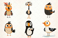 Quirky Birds Hand Drawn Clipart Bundle - CraftNest - Digital Crafting and Art