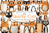 Quirky Cats Hand Drawn Clipart Bundle
