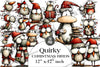 Quirky Christmas Birds Clipart Bundle