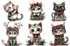 Quirky Christmas Cats Clipart Bundle - CraftNest - Digital Crafting and Art