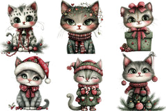 Quirky Christmas Cats Clipart Bundle - CraftNest - Digital Crafting and Art