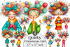Quirky Christmas Girl Clipart Bundle