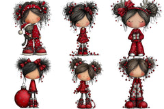 Quirky Christmas Girl Clipart Bundle - CraftNest - Digital Crafting and Art