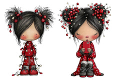 Quirky Christmas Girl Clipart Bundle - CraftNest - Digital Crafting and Art