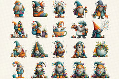 Quirky Christmas Gnome Clipart Bundle - CraftNest - Digital Crafting and Art