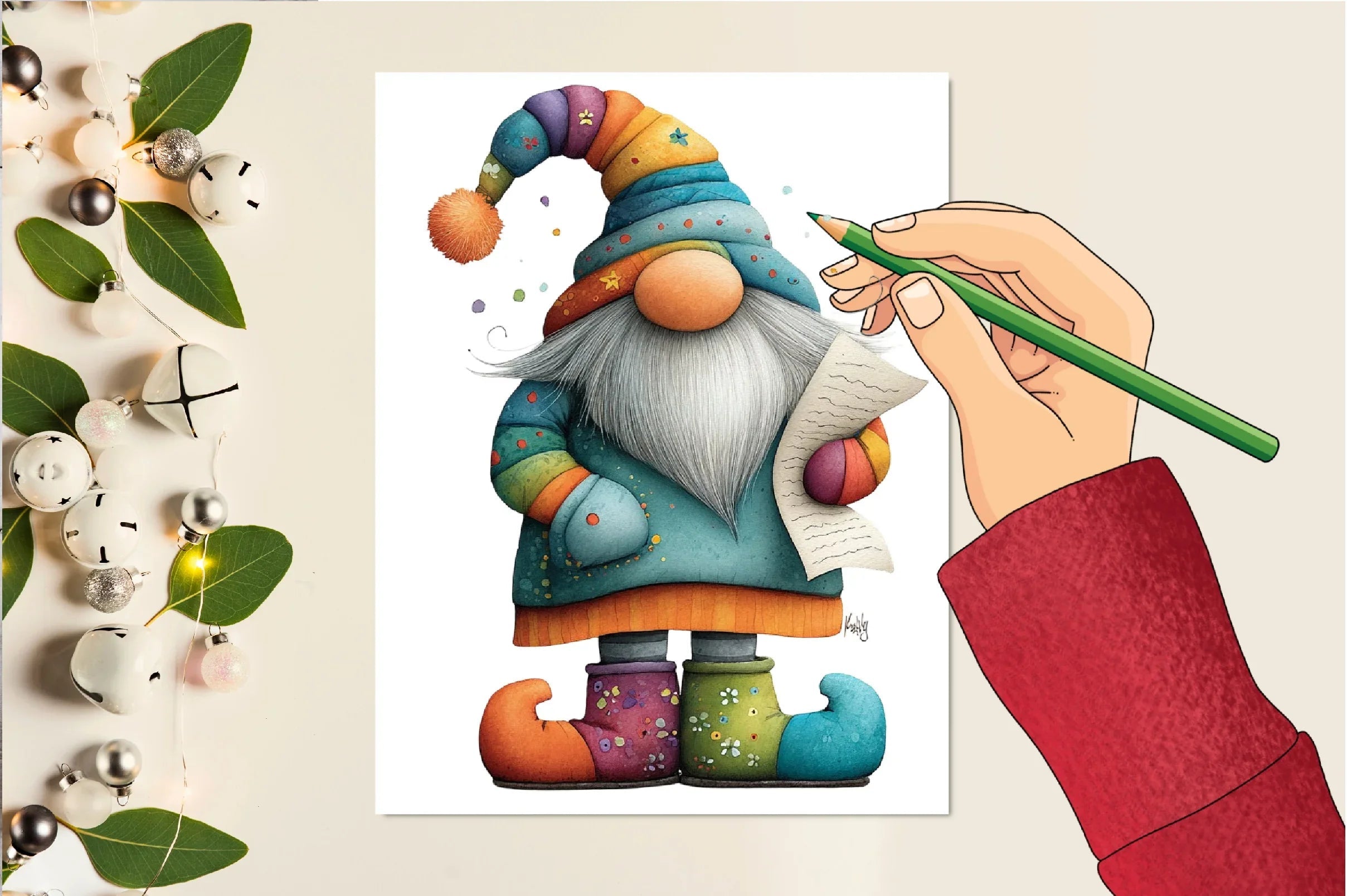 Quirky Christmas Gnome Clipart Bundle - CraftNest - Digital Crafting and Art