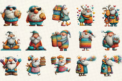 Quirky Christmas Santa Clipart Bundle - CraftNest - Digital Crafting and Art