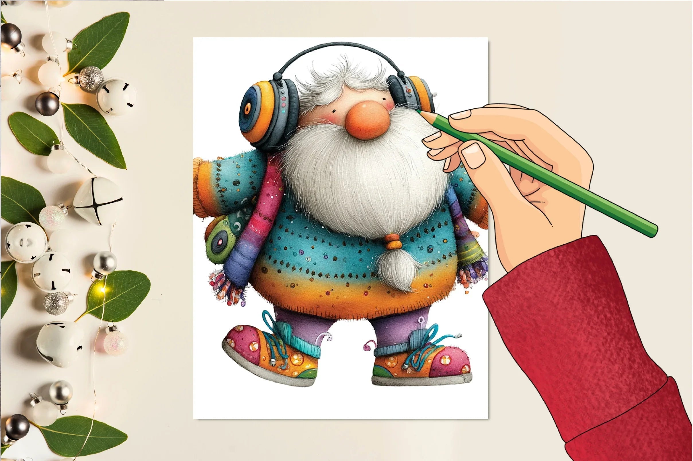 Quirky Christmas Santa Clipart Bundle - CraftNest - Digital Crafting and Art