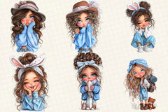 Quirky Cute Little Girl Clipart Bundle - CraftNest - Digital Crafting and Art