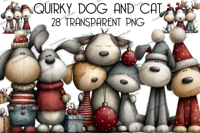 Quirky Dog and Cat Clipart Bundle - CraftNest - Digital Crafting and Art