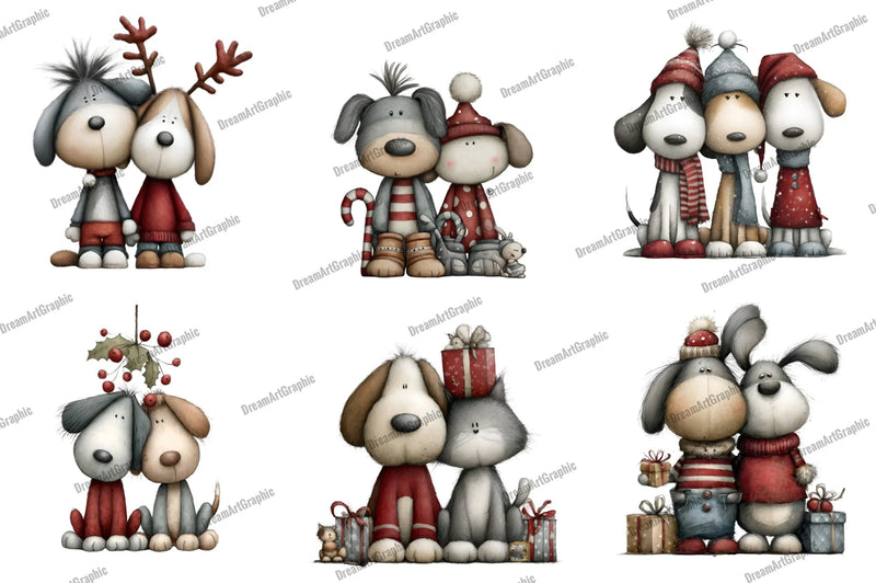 Quirky Dog and Cat Clipart Bundle - CraftNest - Digital Crafting and Art