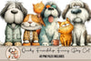 Quirky Friendship Funny Dog Cat Clipart Bundle