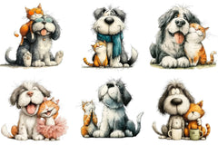 Quirky Friendship Funny Dog Cat Clipart Bundle - CraftNest - Digital Crafting and Art