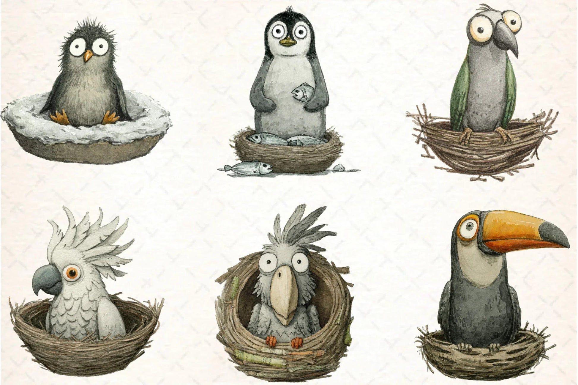 Quirky Funny Birds Clipart Bundle - CraftNest - Digital Crafting and Art
