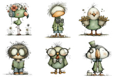 Quirky Funny Birds Clipart Bundle - CraftNest - Digital Crafting and Art