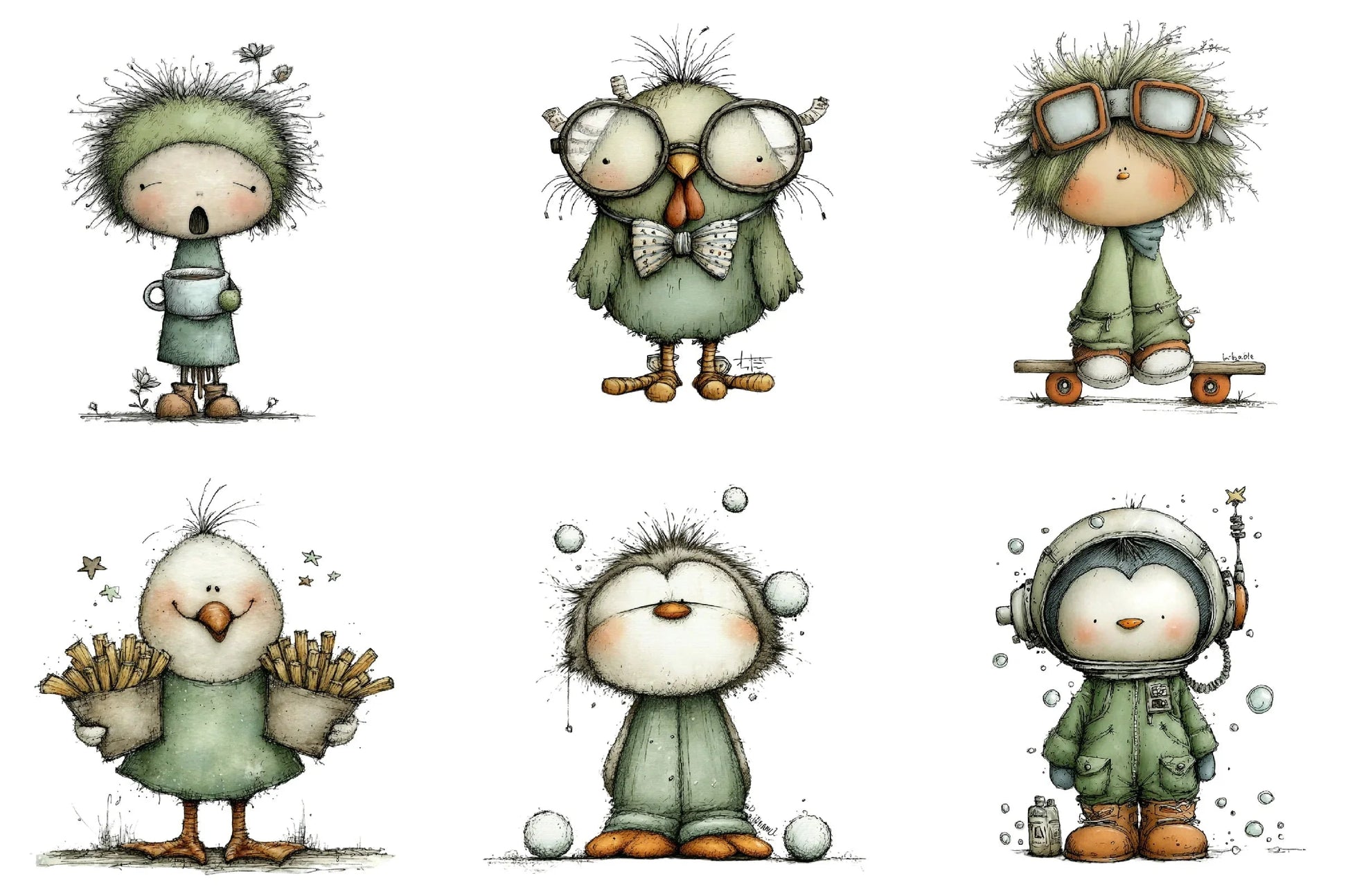 Quirky Funny Birds Clipart Bundle - CraftNest - Digital Crafting and Art