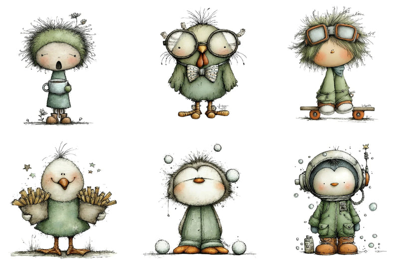Quirky Funny Birds Clipart Bundle - CraftNest - Digital Crafting and Art