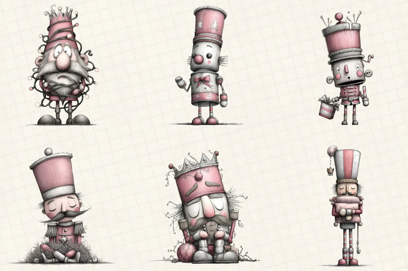 Quirky Nutcracker Christmas Clipart Bundle - CraftNest - Digital Crafting and Art