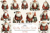 Quirky Primitive Santa Clipart Bundle